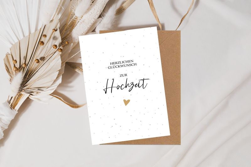 Karte zur Hochzeit Karte zur Hochzeit "Herzlichen Glückwunsch zur Hochzeit"