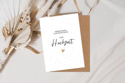 Karte zur Hochzeit Karte zur Hochzeit "Herzlichen Glückwunsch zur Hochzeit"