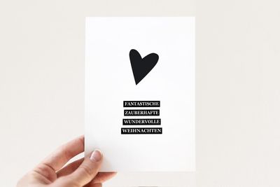 Moderne Weihnachtskarte mit Umschlag Moderne Weihnachtskarte mit Umschlag