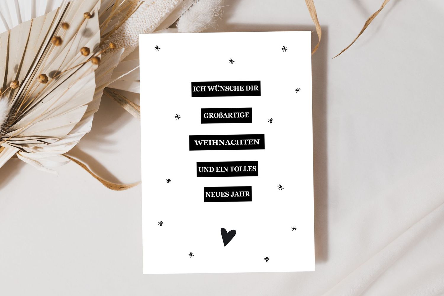 Moderne Weihnachtskarte mit Umschlag Moderne Weihnachtskarte mit Umschlag