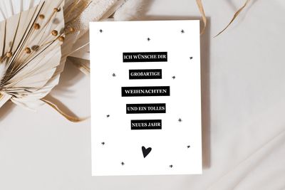 Moderne Weihnachtskarte mit Umschlag Moderne Weihnachtskarte mit Umschlag