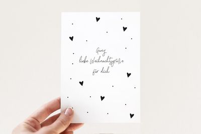 Moderne Weihnachtskarte mit Umschlag Moderne Weihnachtskarte mit Umschlag