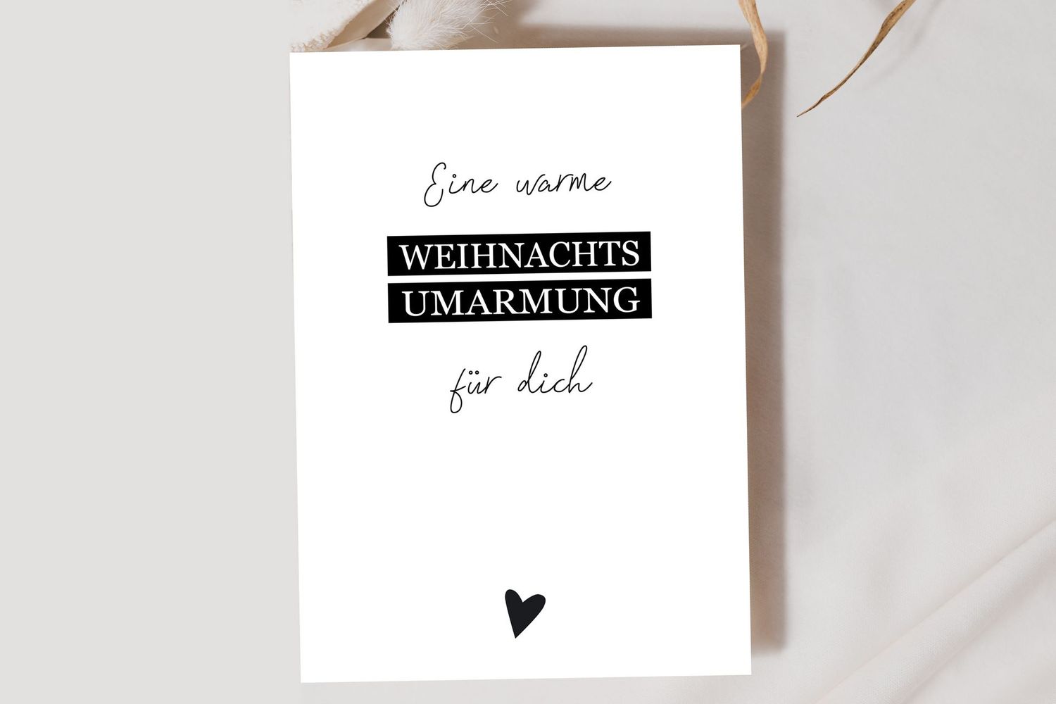 Moderne Grußkarte zu Weihnachten mit Umschlag Moderne Grußkarte zu Weihnachten mit Umschlag