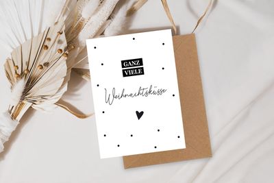 Moderne Grußkarte zu Weihnachten mit Umschlag Moderne Grußkarte zu Weihnachten mit Umschlag