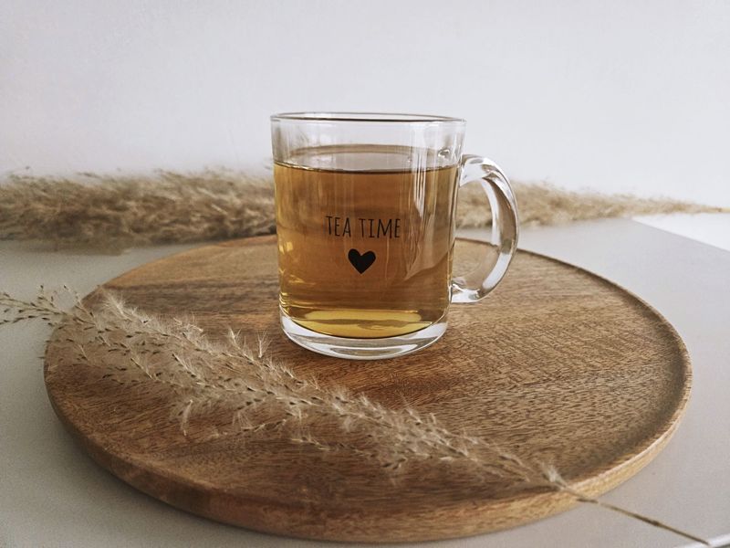 Handgefertigtes Teeglas/Teetasse aus Glas Handgefertigtes Teeglas/Teetasse aus Glas "tea time"