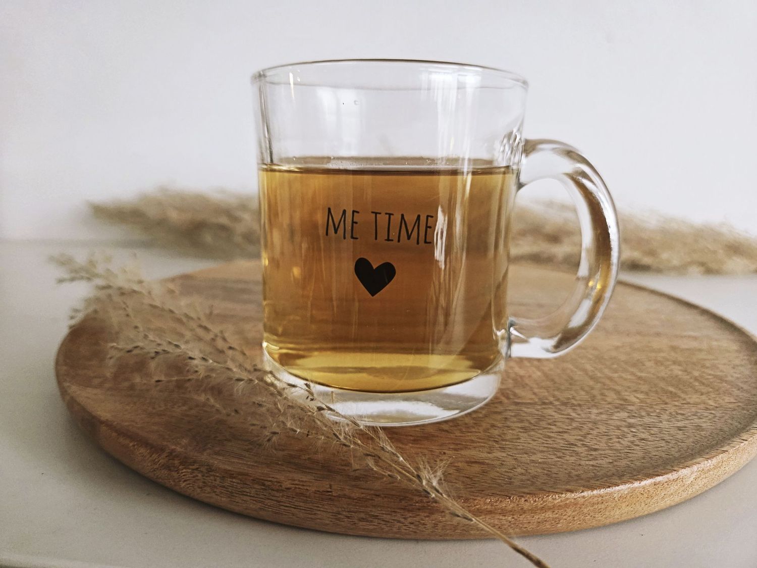 Handgefertigtes Teeglas/Teetasse aus Glas Handgefertigtes Teeglas/Teetasse aus Glas "me time"
