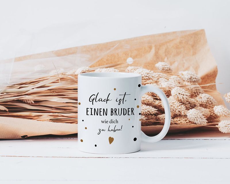 Tasse "Glück ist, einen Bruder wie dich zu haben"