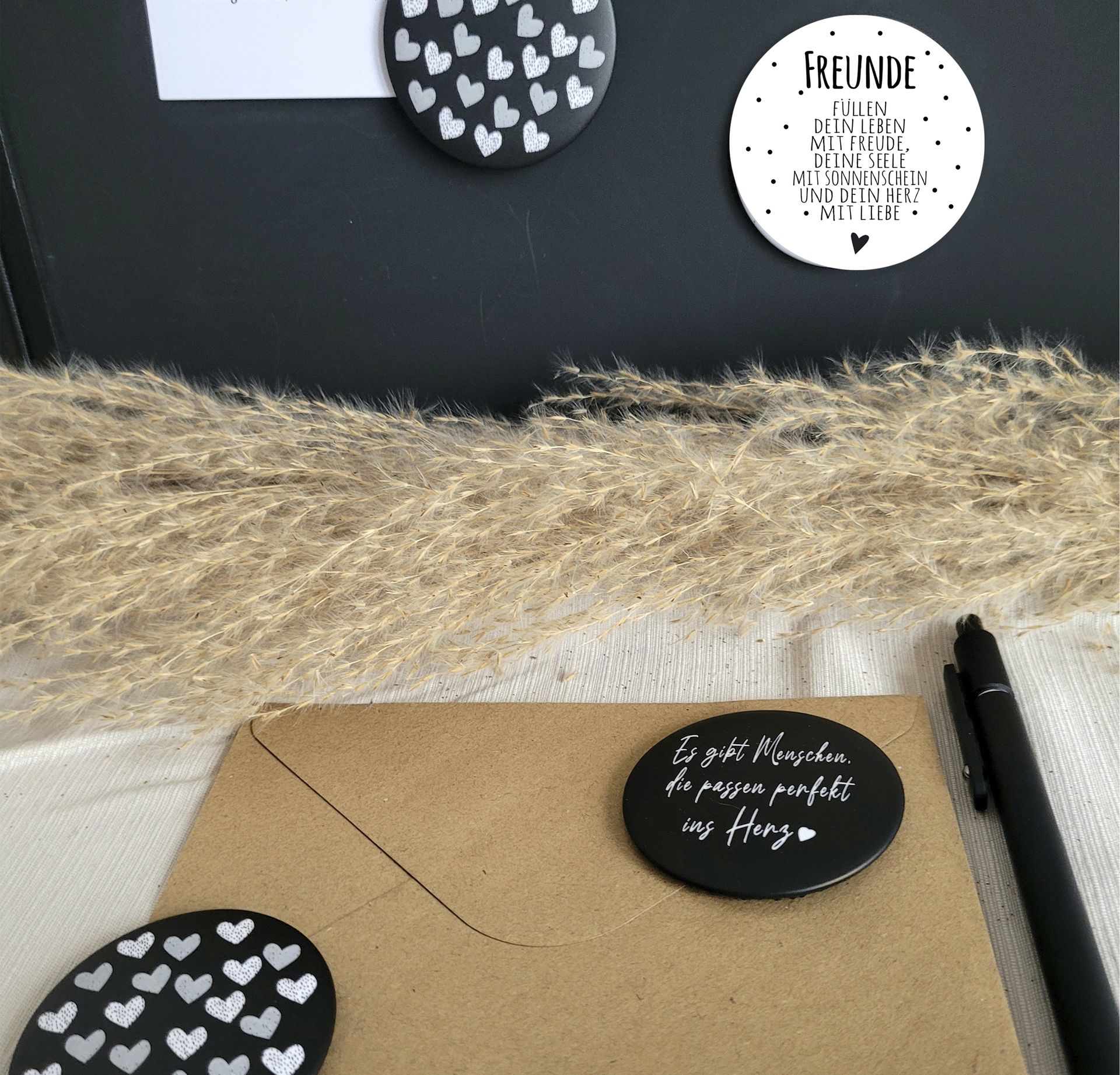 Großer Magnet für Pinnwand oder Kühlschrank mit Spruch