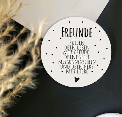 Großer Magnet für Pinnwand oder Kühlschrank mit Spruch Großer Magnet für Pinnwand oder Kühlschrank mit Spruch "Freunde"