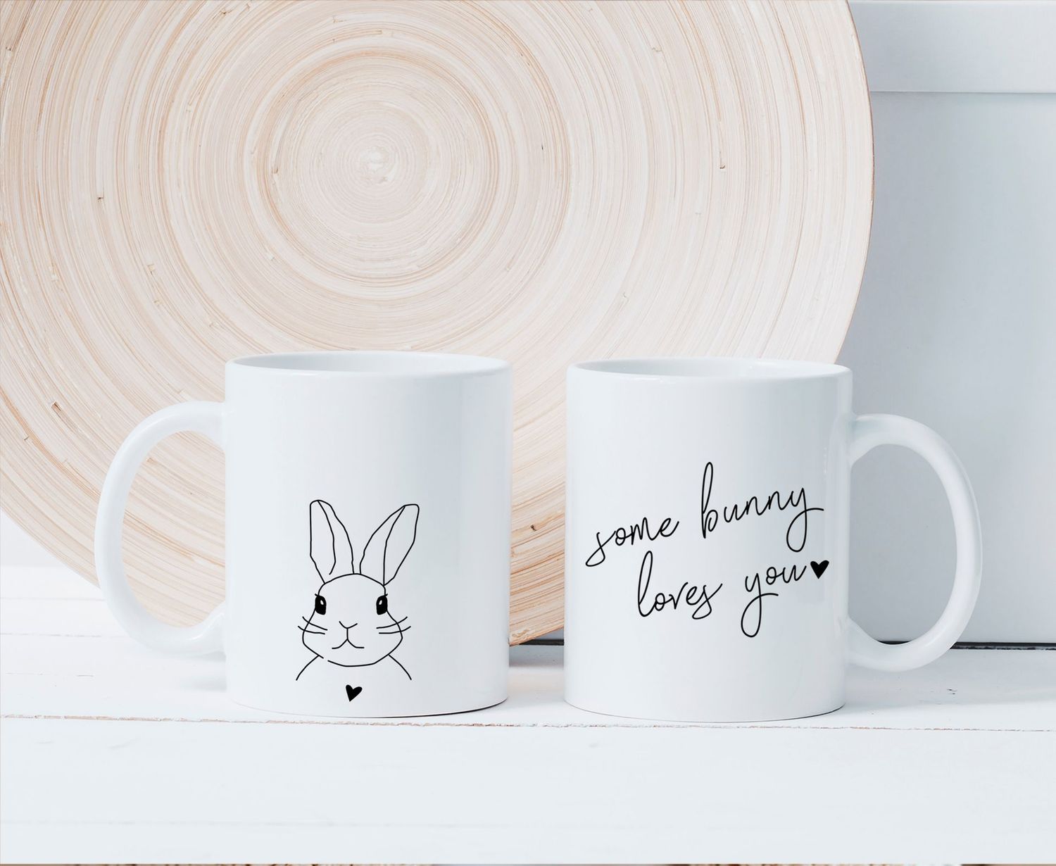 Handgefertigte Keramik Tasse Handgefertigte Keramik Tasse "some bunny loves you"