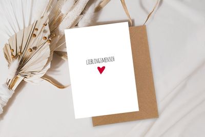 Grußkarte "Lieblingsmensch" mit Umschlag