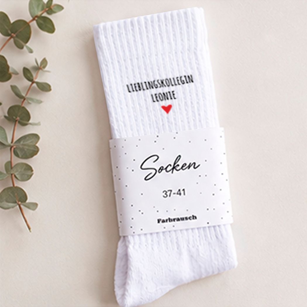 Lieblingskollegin Socken | Geschenk für Kollegin | Personalisierte Socken mit Name