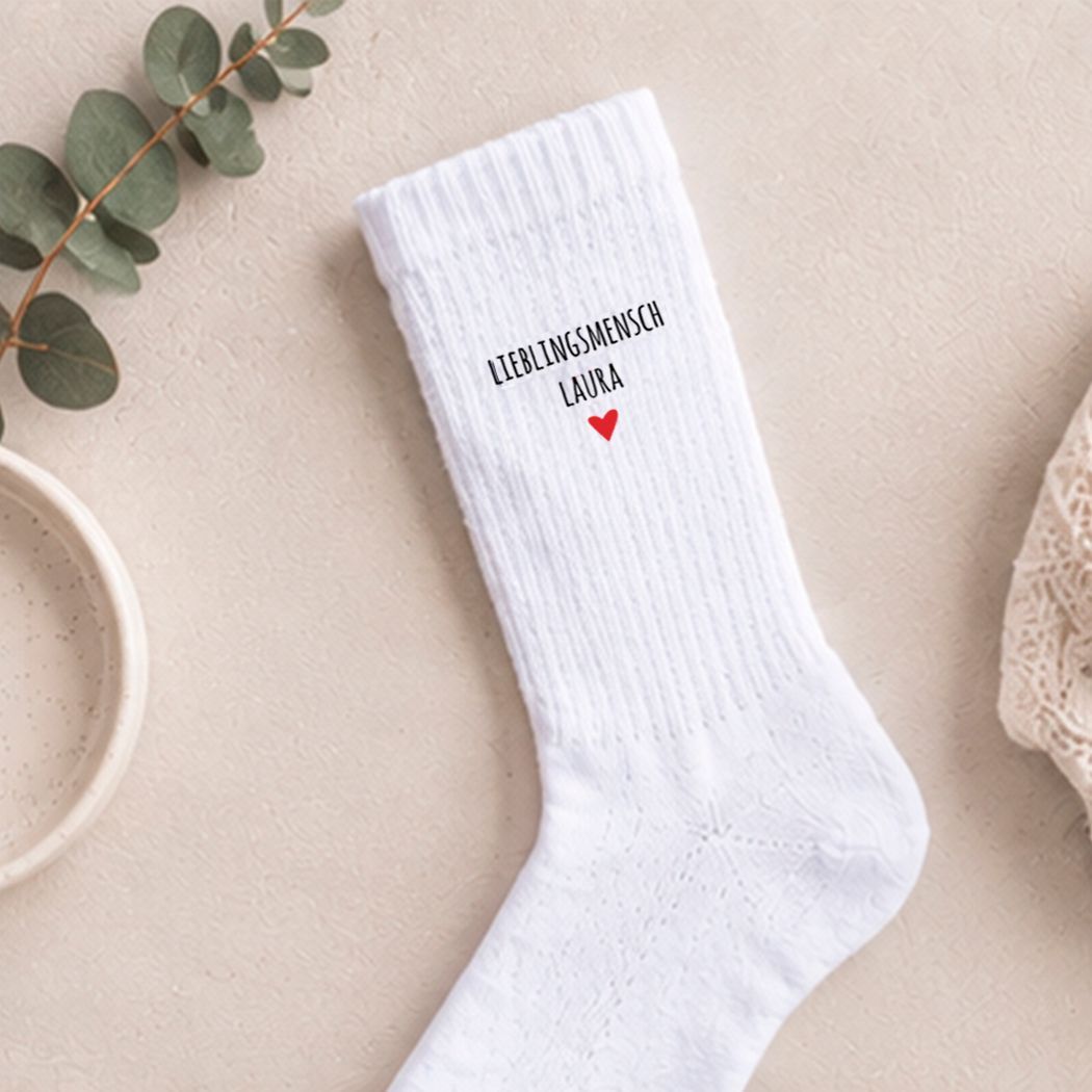 Lieblingsmensch Socken | Geschenk für Freunde | Personalisierte Socken mit Name