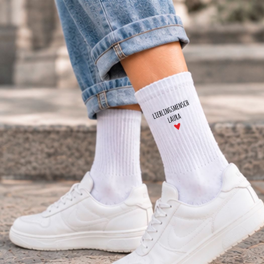Lieblingsmensch Socken | Geschenk für Freunde | Personalisierte Socken mit Name