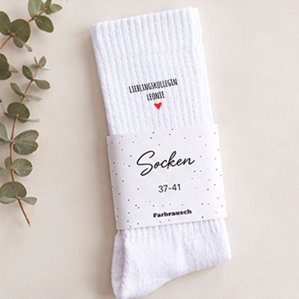 Lieblingskollegin Socken | Geschenk für Kollegin | Personalisierte Socken mit Name