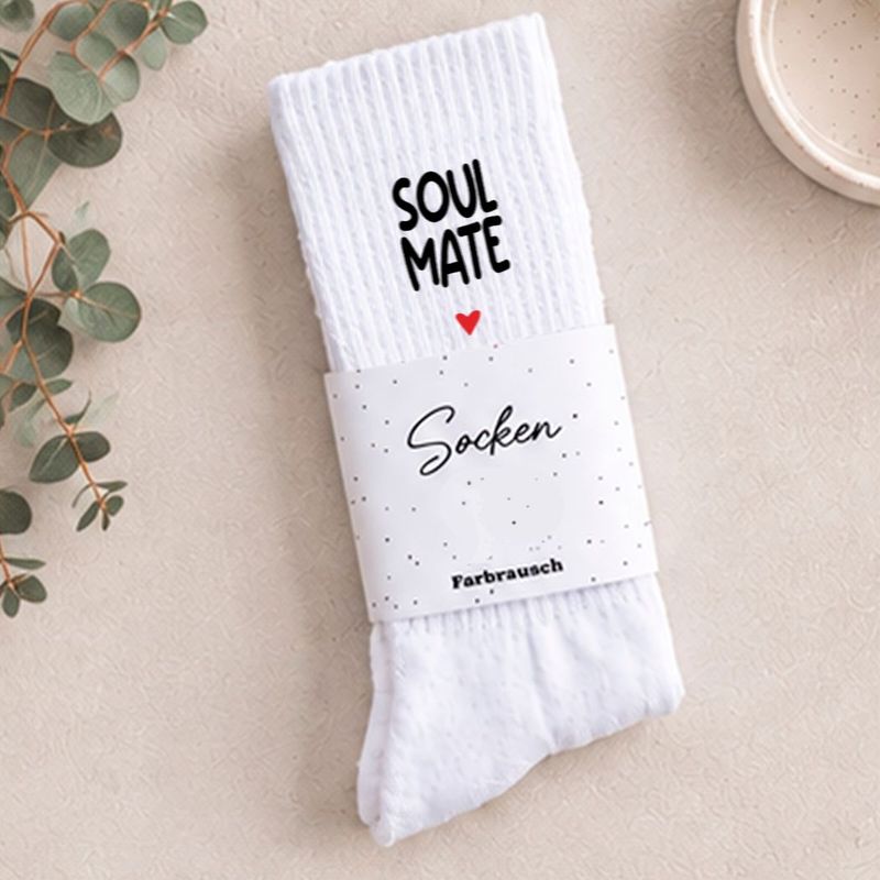 Personalisierte Soul Mate Socken mit Name | Seelenmensch Geschenk | Geschenk für Partner & Freundin Personalisierte Soul Mate Socken mit Name | Seelenmensch Geschenk | Geschenk für Partner & Freundin