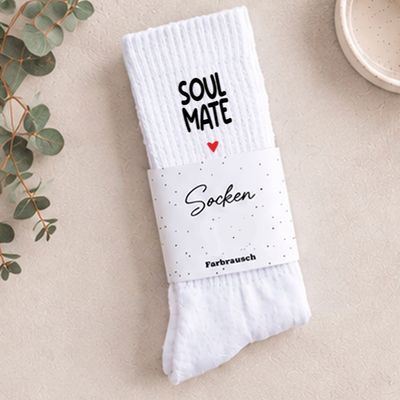 Personalisierte Soul Mate Socken mit Name | Seelenmensch Geschenk | Geschenk für Partner & Freundin Personalisierte Soul Mate Socken mit Name | Seelenmensch Geschenk | Geschenk für Partner & Freundin