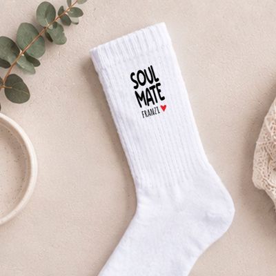 Personalisierte Soul Mate Socken mit Name | Seelenmensch Geschenk | Geschenk für Partner & Freundin
