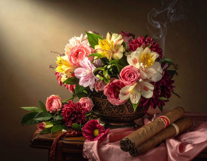 Flowers + Cigar