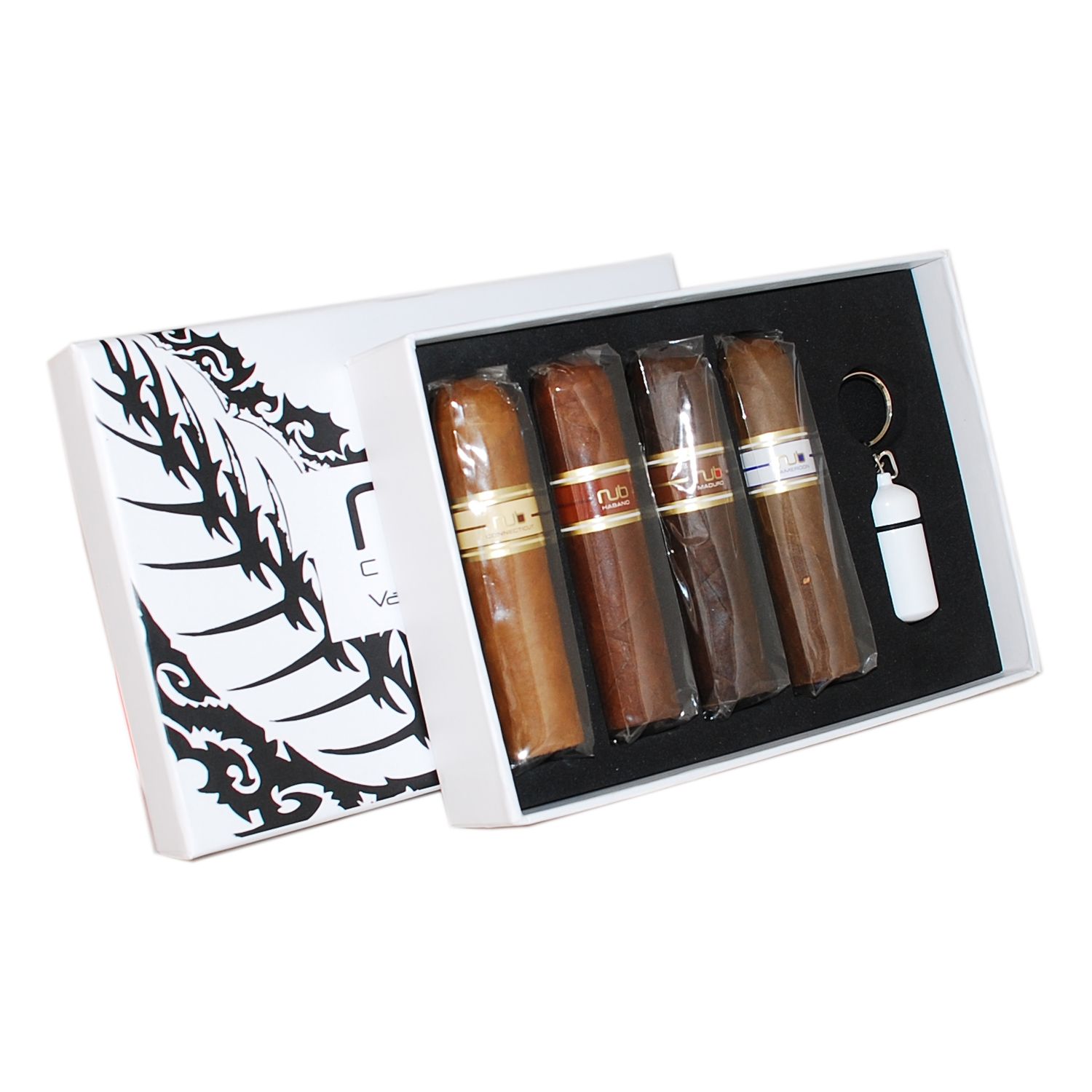 Nub Variety 4-Cigar Sampler with a Punch Cutter
