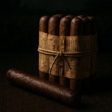 Newspaper wrapped Cigar Ligero Maduro Pigtail