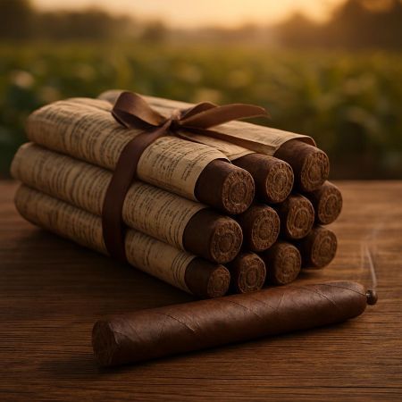Newspaper wrapped Cigar Ligero Maduro Pigtail