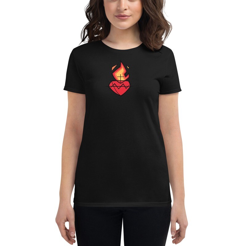 Fresh Catholic &quot;Sacred Heart&quot; Women&#39;s short sleeve t-shirt
