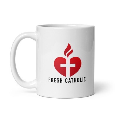 Fresh Catholic White glossy mug