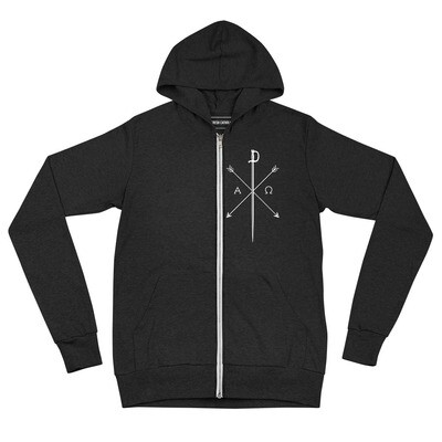 Chi Rho Unisex zip hoodie