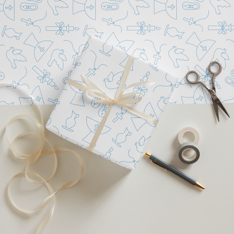 Holy Baptism Wrapping paper sheets