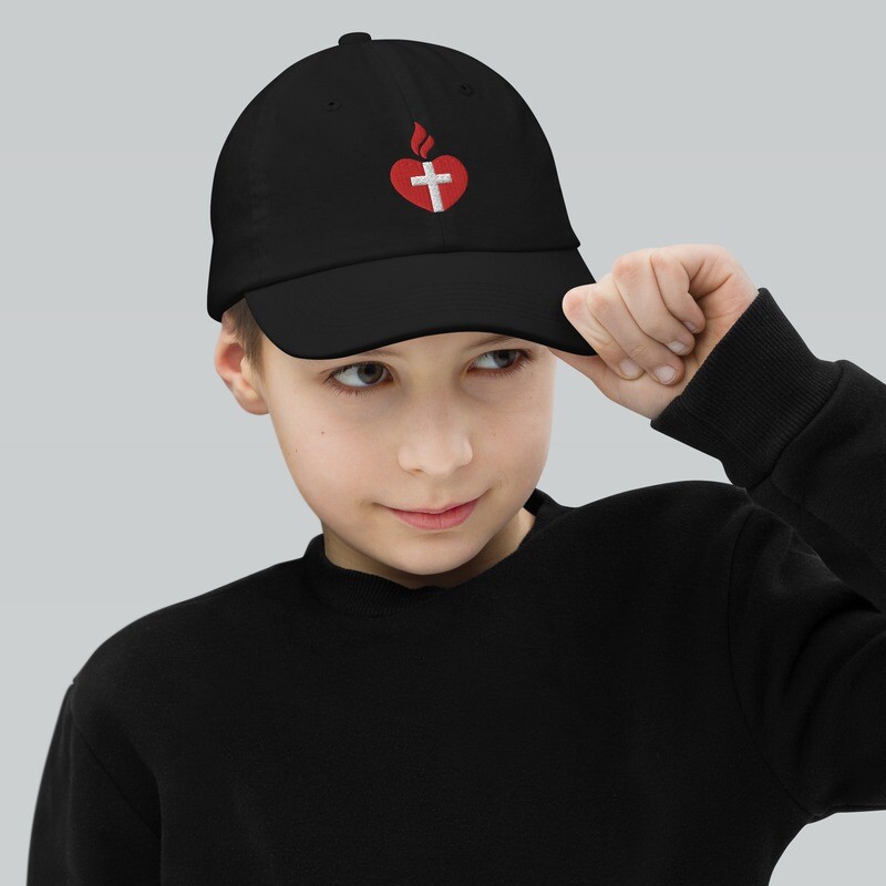 Kids Baseball Cap - Fresh Catholic Sacred Heart Logo