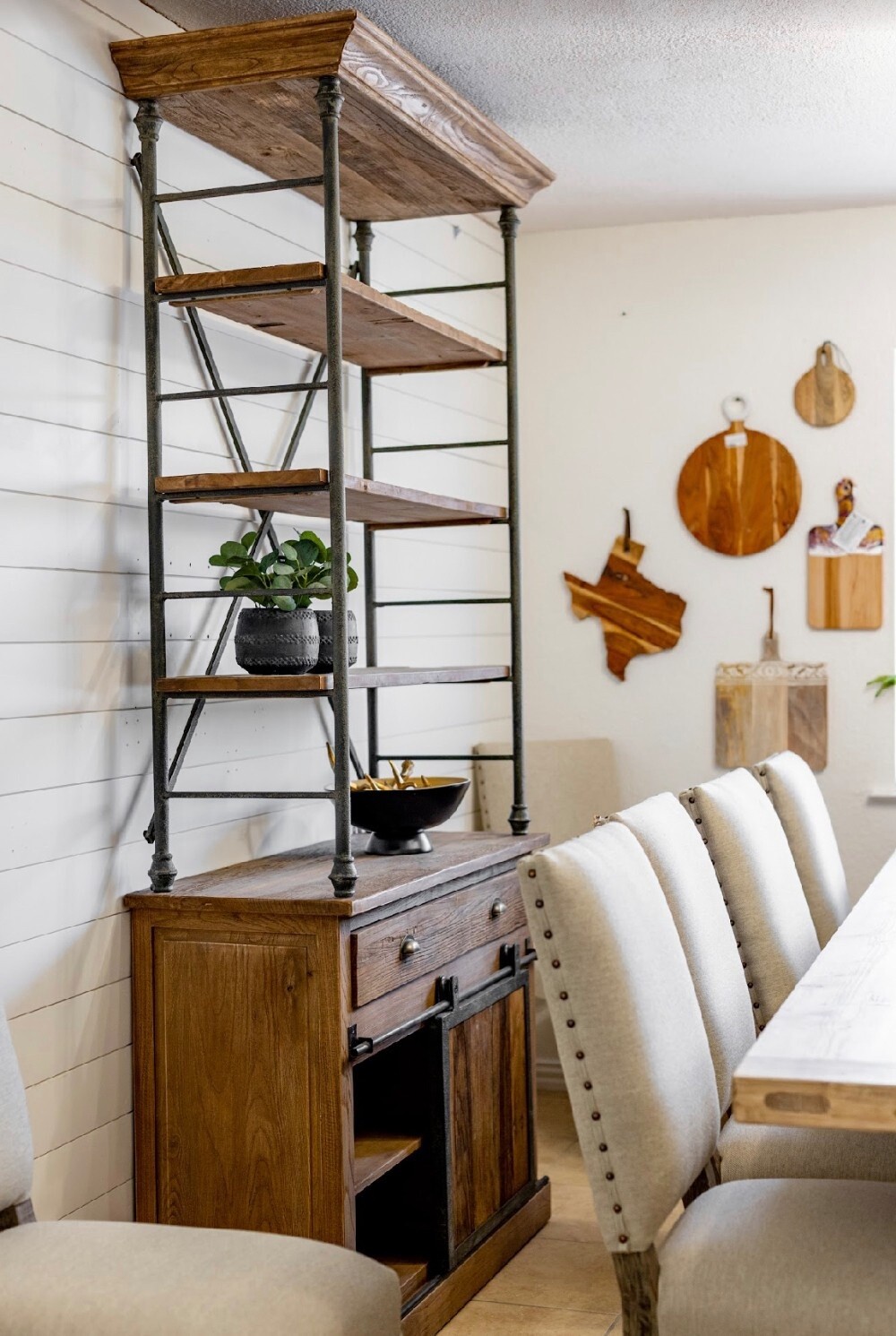 BARN DOOR OPEN BOOKCASE