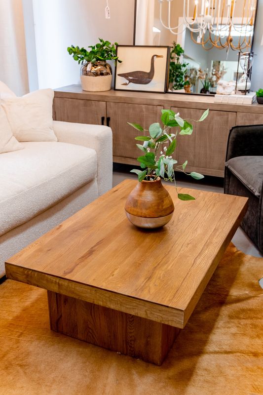 Oak Block Style Coffee Table