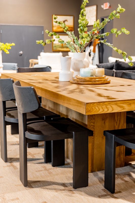 Oak Block Style Dining Table