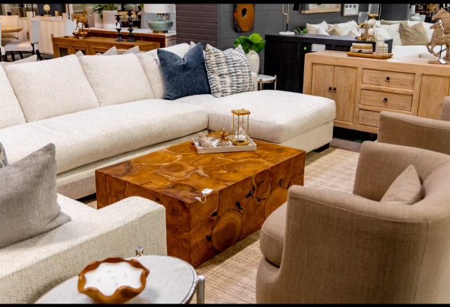 Sliced Teak Coffee Table