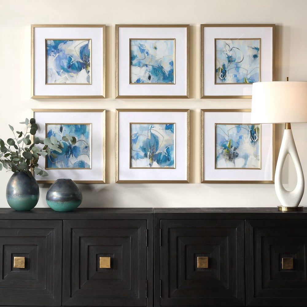 MBW -  FRAMED BLUE PRINTS 19&quot; x 19&quot;