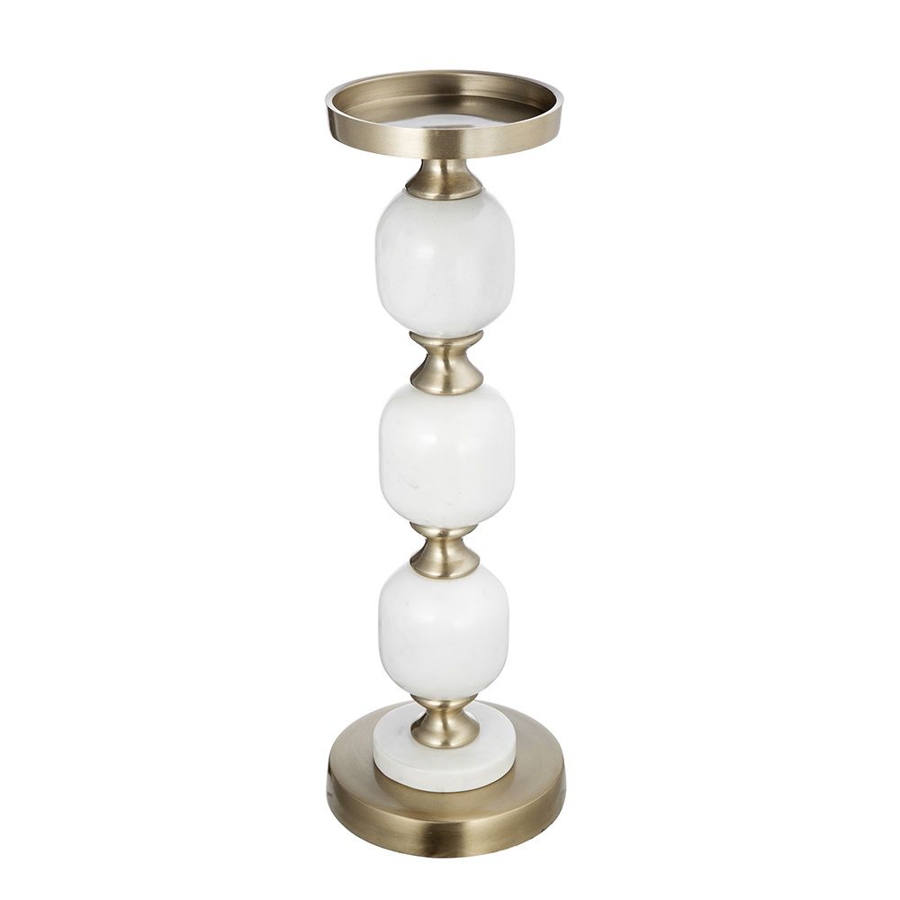 MBW - MARBLE &amp; GOLD PILLAR HOLDER