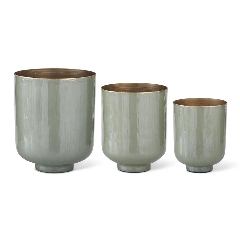 MBW - SAGE GREEN VASE  10.5&quot;