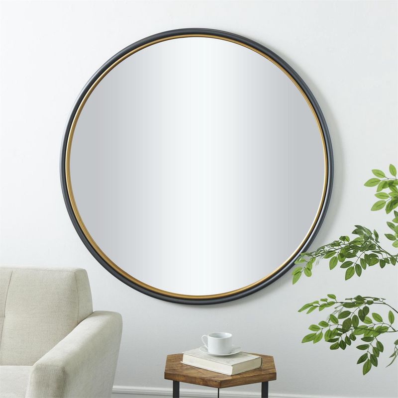 MBW - 46&quot; ROUND BLACK &amp; GOLD MIRROR