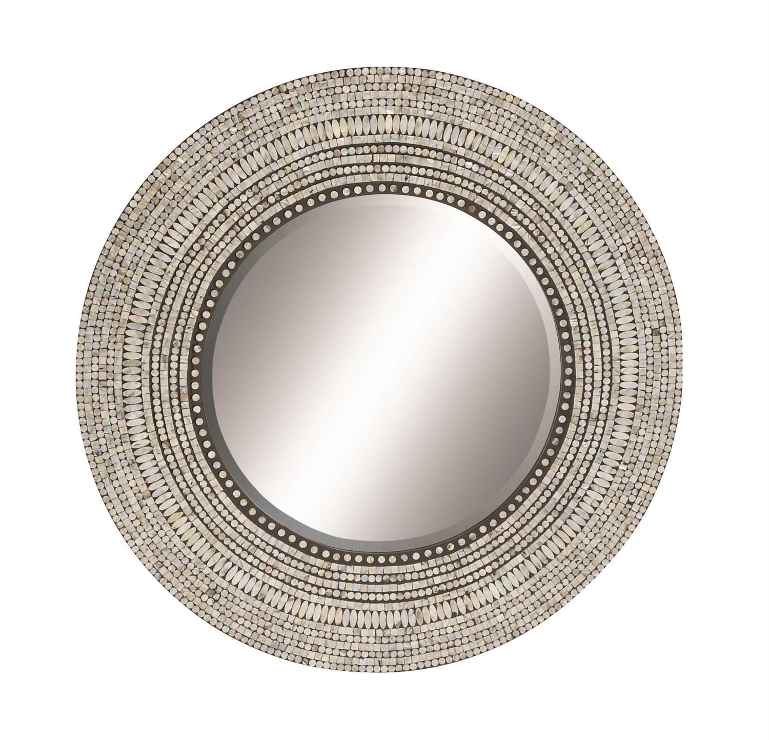 MBW - 39&quot; ROUND SHELL INLAY MIRROR