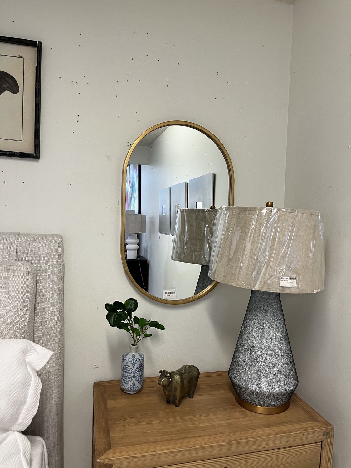 MBW - GOLD OVAL MIRROR