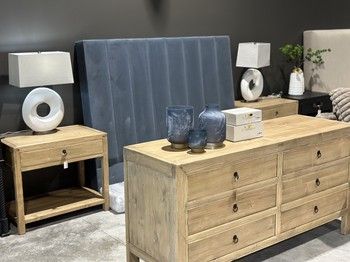 Modern Velvet Slate King Bed