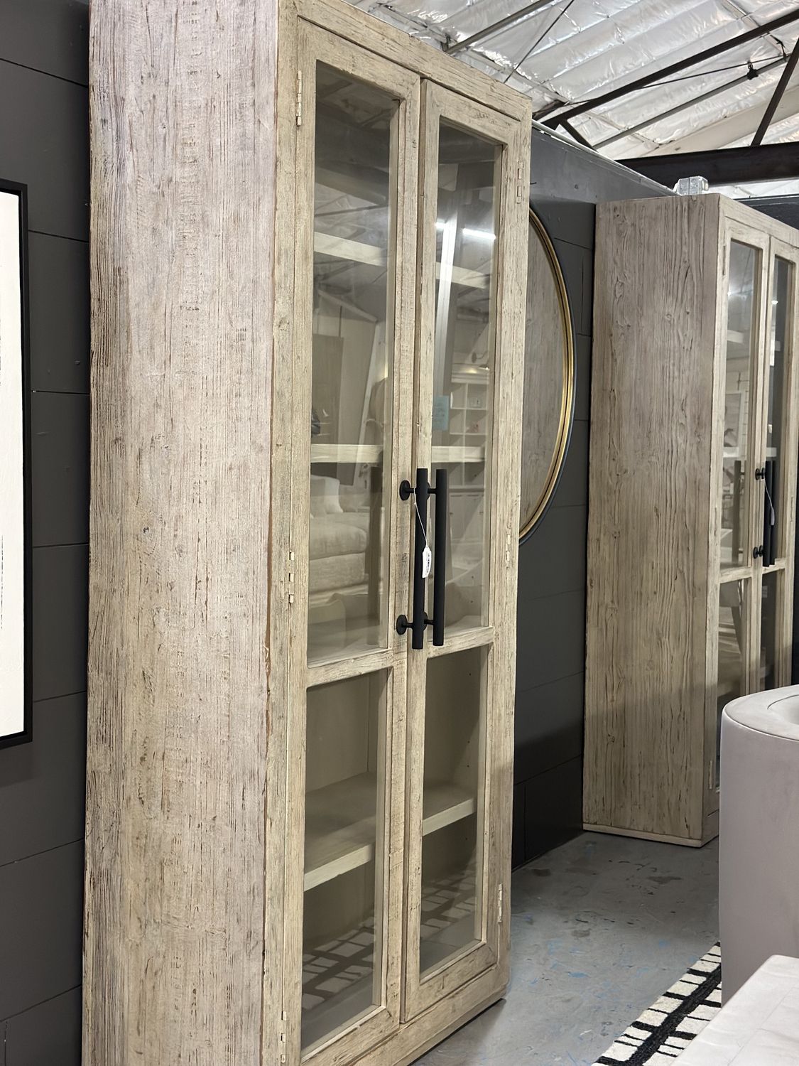2-door Tall Light Wood Cabinet