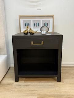 Black Modern Nightstand