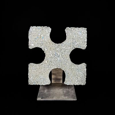 Droplet Puzzler - Clear with Blue Dichroic - #3