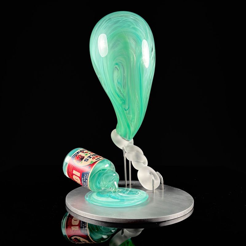 Bubble Bloom - Cyan Marbled