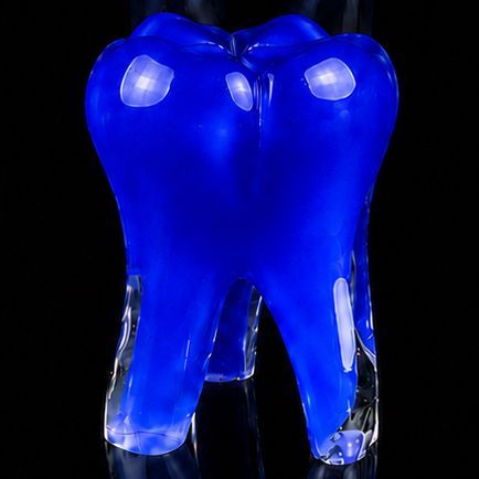 Glass Tooth - Blue Enamel