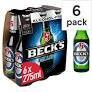 Beck&#39;s Blue Alcohol Free Beer Bottles 6 x 275ml
