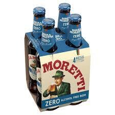 Birra Moretti Zero Alcohol-Free Beer 4 x 330ml Bottles
