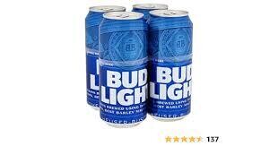 Bud Light Lager Beer Cans 4 x 440ml